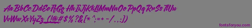 Шрифт AgneyaDemoVersion – фиолетовые шрифты на сером фоне