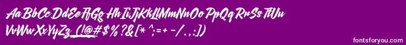 AgneyaDemoVersion Font – White Fonts on Purple Background