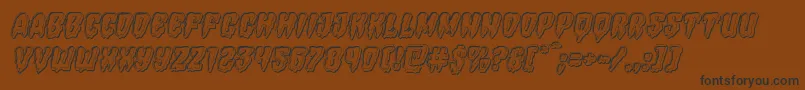 Hemogoblinengraveital Font – Black Fonts on Brown Background