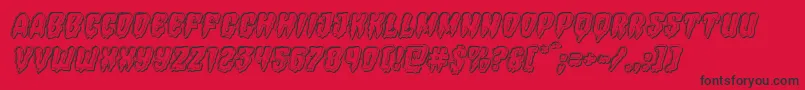 Hemogoblinengraveital Font – Black Fonts on Red Background