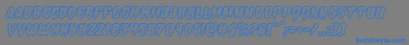 Hemogoblinengraveital Font – Blue Fonts on Gray Background