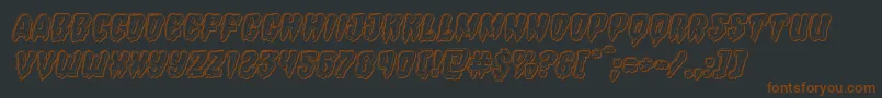 Hemogoblinengraveital Font – Brown Fonts on Black Background