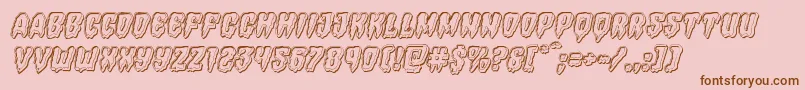 Hemogoblinengraveital Font – Brown Fonts on Pink Background