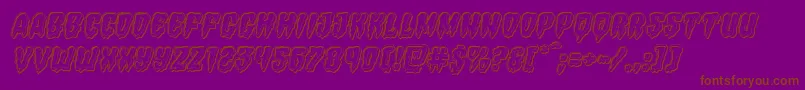 Hemogoblinengraveital-Schriftart – Braune Schriften auf violettem Hintergrund