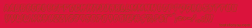 Hemogoblinengraveital Font – Brown Fonts on Red Background