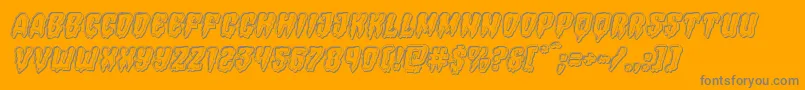 Hemogoblinengraveital Font – Gray Fonts on Orange Background