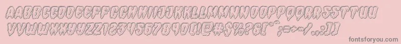 Hemogoblinengraveital Font – Gray Fonts on Pink Background