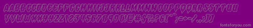 Hemogoblinengraveital Font – Gray Fonts on Purple Background