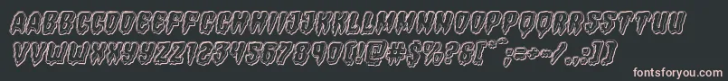 Hemogoblinengraveital Font – Pink Fonts on Black Background