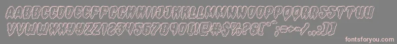 Hemogoblinengraveital Font – Pink Fonts on Gray Background