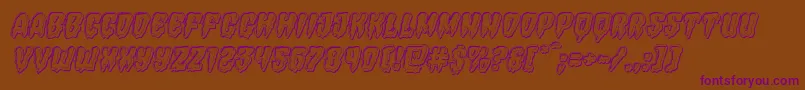 Hemogoblinengraveital Font – Purple Fonts on Brown Background