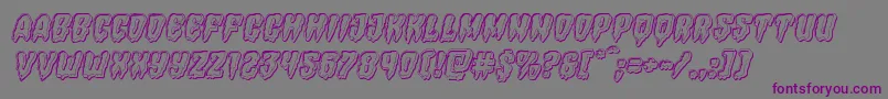 Hemogoblinengraveital Font – Purple Fonts on Gray Background