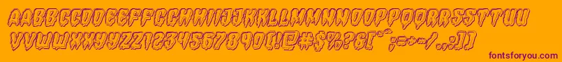 Hemogoblinengraveital Font – Purple Fonts on Orange Background
