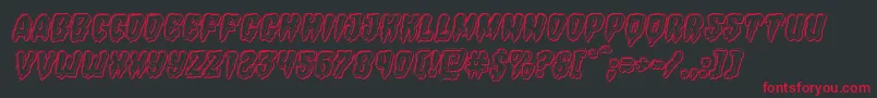 Hemogoblinengraveital Font – Red Fonts on Black Background