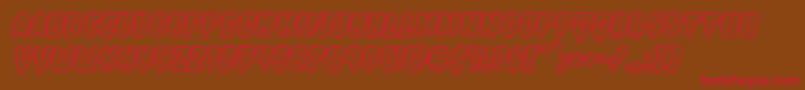 Hemogoblinengraveital Font – Red Fonts on Brown Background