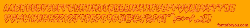 Hemogoblinengraveital Font – Red Fonts on Orange Background