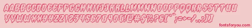 Hemogoblinengraveital Font – Red Fonts on Pink Background