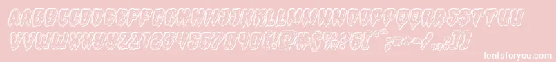 Hemogoblinengraveital Font – White Fonts on Pink Background