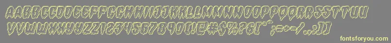 Hemogoblinengraveital Font – Yellow Fonts on Gray Background