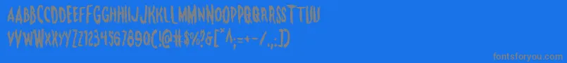 Monsterama Font – Gray Fonts on Blue Background