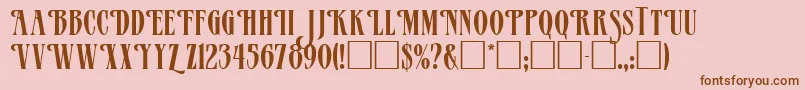Mazam Font – Brown Fonts on Pink Background