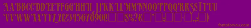 Mazam Font – Brown Fonts on Purple Background
