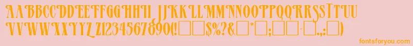 Mazam Font – Orange Fonts on Pink Background