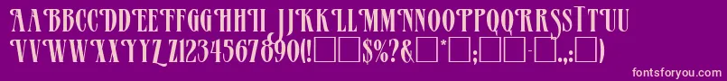 Mazam Font – Pink Fonts on Purple Background