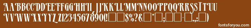 Шрифт Mazam – белые шрифты на коричневом фоне