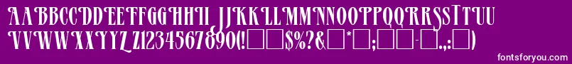 Mazam Font – White Fonts on Purple Background