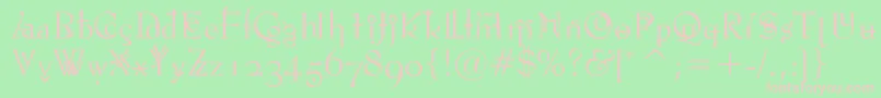 Vtpompouscircumstanceshapely Font – Pink Fonts on Green Background