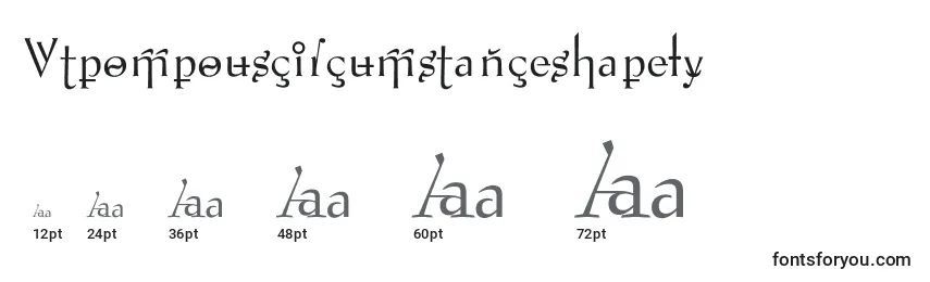 Размеры шрифта Vtpompouscircumstanceshapely