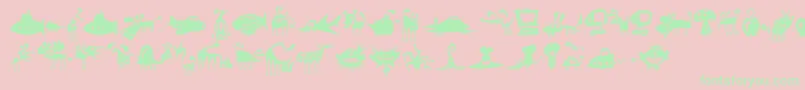 PfwonderbatsRegular Font – Green Fonts on Pink Background