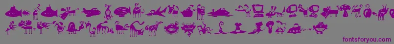 PfwonderbatsRegular Font – Purple Fonts on Gray Background
