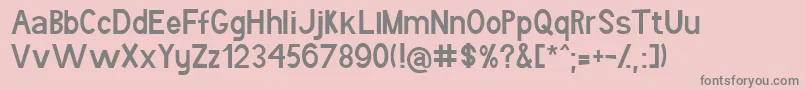 BoringBoron Font – Gray Fonts on Pink Background
