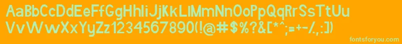 BoringBoron Font – Green Fonts on Orange Background