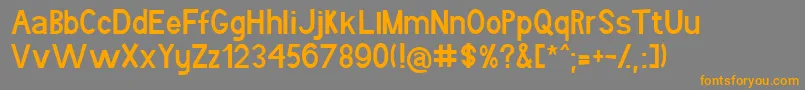BoringBoron Font – Orange Fonts on Gray Background