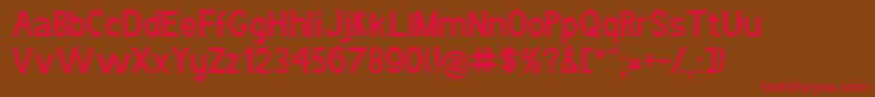 BoringBoron Font – Red Fonts on Brown Background