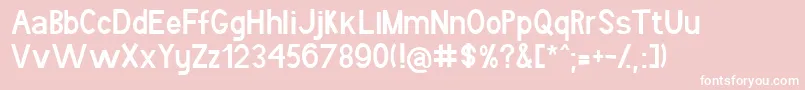BoringBoron Font – White Fonts on Pink Background