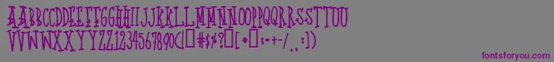 Шрифт Quoted – фиолетовые шрифты на сером фоне
