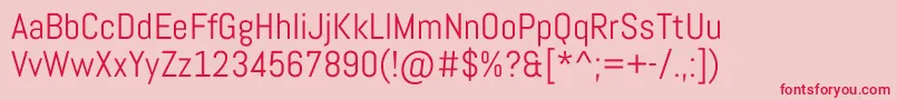 AbelRegular Font – Red Fonts on Pink Background