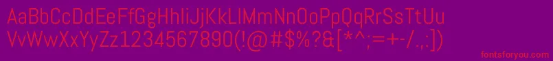 AbelRegular Font – Red Fonts on Purple Background