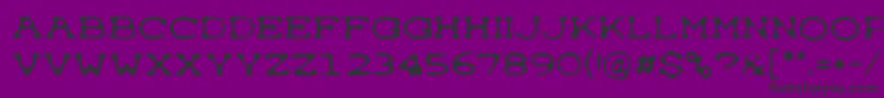 フォントTypewrong – 紫の背景に黒い文字