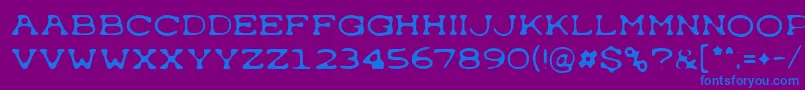 fuente Typewrong – Fuentes Azules Sobre Fondo Morado