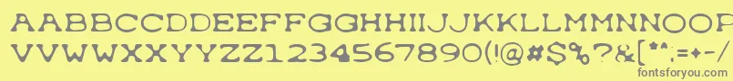 Typewrong Font – Gray Fonts on Yellow Background