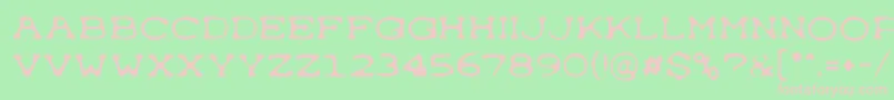 Typewrong Font – Pink Fonts on Green Background