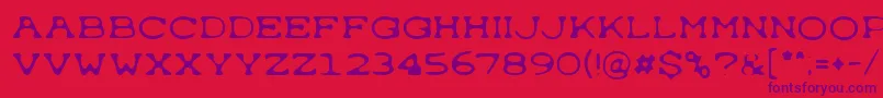 Typewrong Font – Purple Fonts on Red Background