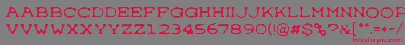 Typewrong Font – Red Fonts on Gray Background