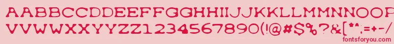フォントTypewrong – ピンクの背景に赤い文字