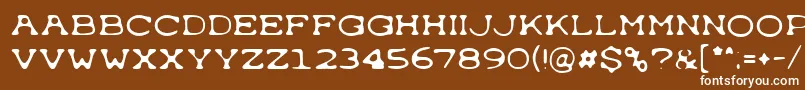 Typewrong Font – White Fonts on Brown Background